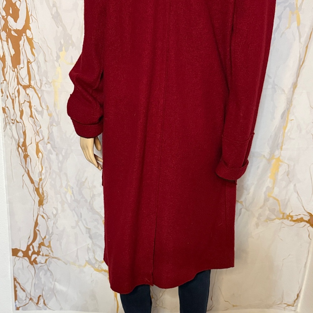 *Dex Women's Deep Red Trench Coat - Picture 8 of 11